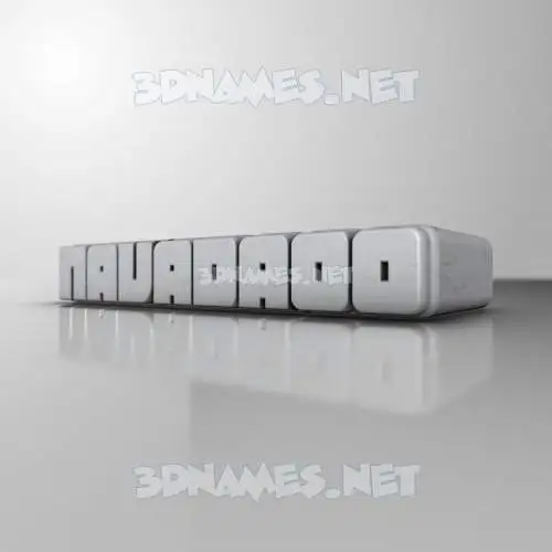 navadaoo in White Metro style - 3D name wallpaper