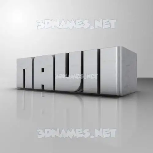 navii in White Metro style - 3D name wallpaper