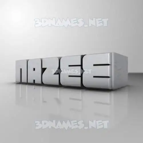 nazee in White Metro style - 3D name wallpaper nazee in White Metro style - 3D name wallpaper