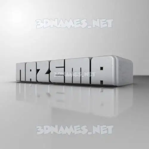nazema in White Metro style - 3D name wallpaper nazema in White Metro style - 3D name wallpaper