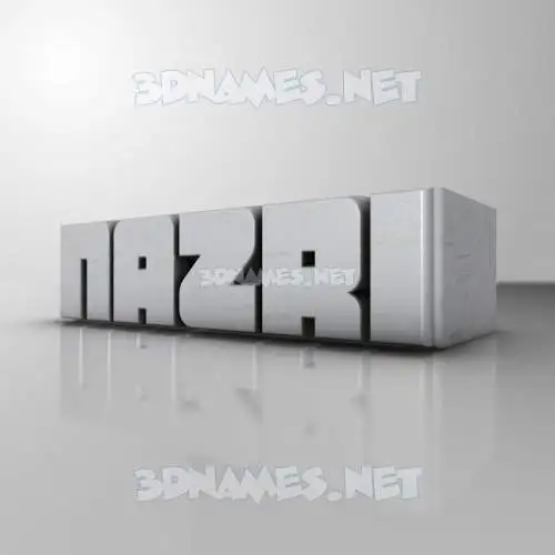 nazri in White Metro style - 3D name wallpaper