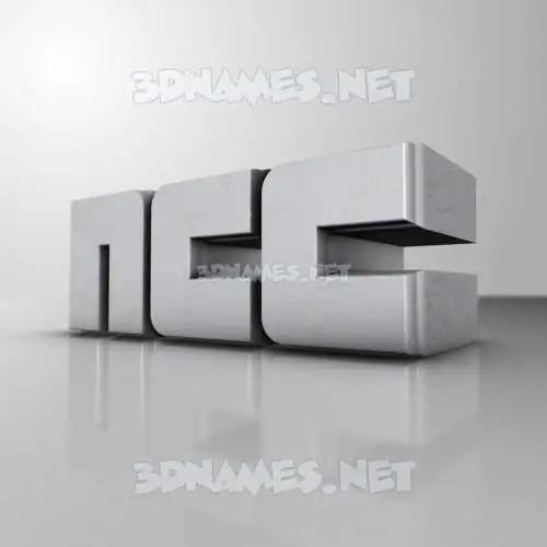 ncc in White Metro style - 3D name wallpaper