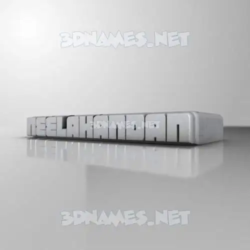 neelakandan in White Metro style - 3D name wallpaper
