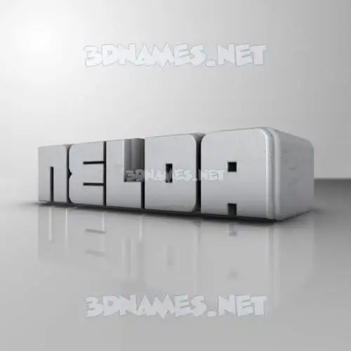 nelda in White Metro style - 3D name wallpaper