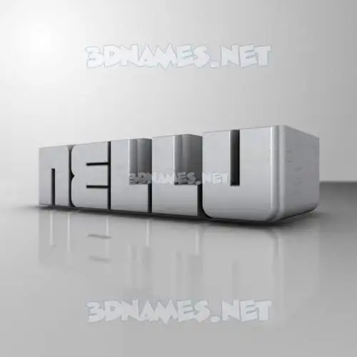 nellu in White Metro style - 3D name wallpaper