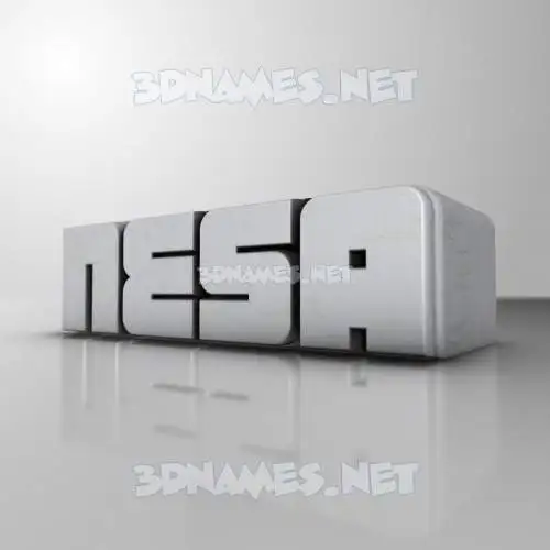 nesa in White Metro style - 3D name wallpaper