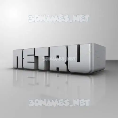 netru in White Metro style - 3D name wallpaper netru in White Metro style - 3D name wallpaper