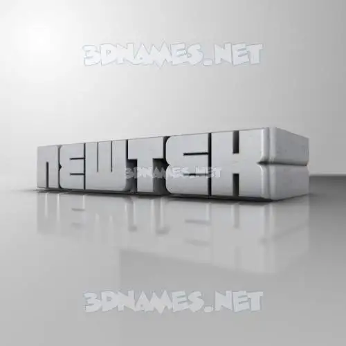 newtek in White Metro style - 3D name wallpaper