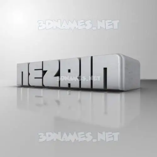 nezrin in White Metro style - 3D name wallpaper