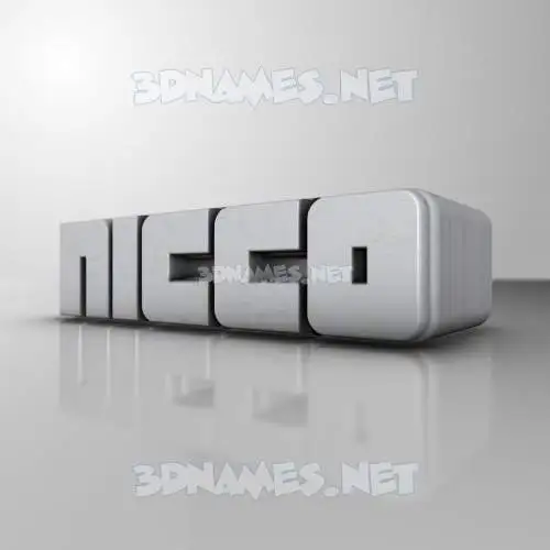 nicco in White Metro style - 3D name wallpaper nicco in White Metro style - 3D name wallpaper