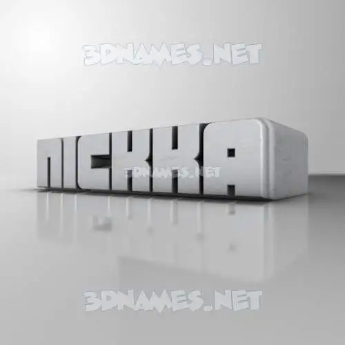 nickka in White Metro style - 3D name wallpaper nickka in White Metro style - 3D name wallpaper