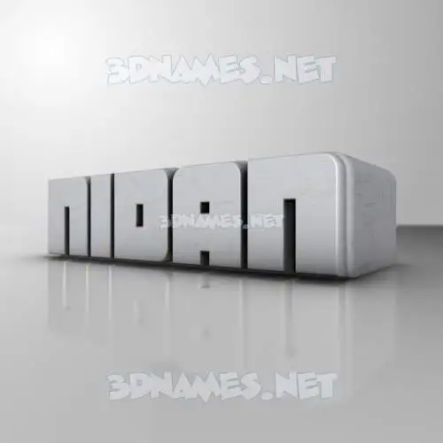 nidan in White Metro style - 3D name wallpaper