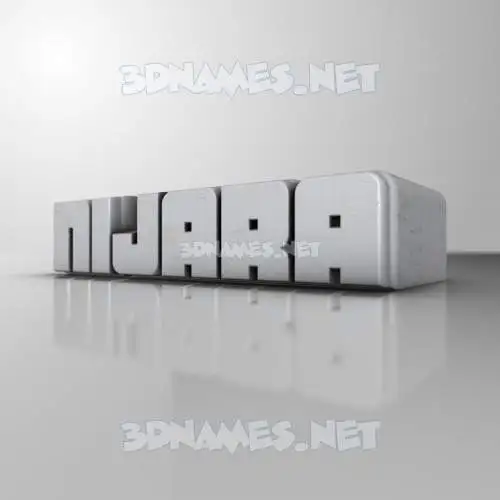 nijara in White Metro style - 3D name wallpaper nijara in White Metro style - 3D name wallpaper