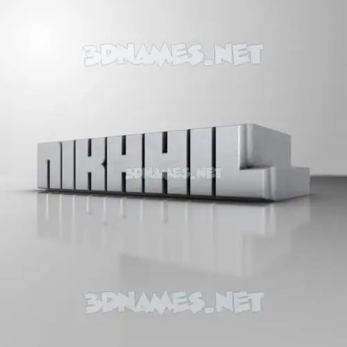 nikhhil in White Metro style - 3D name wallpaper