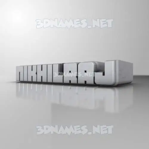 nikhilraj in White Metro style - 3D name wallpaper