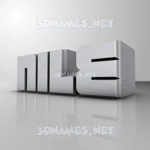 nile in White Metro style - 3D name wallpaper