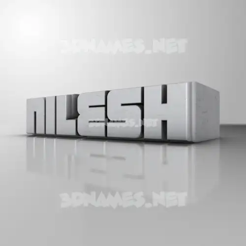 nilesh in White Metro style - 3D name wallpaper