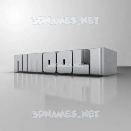 nimooli in White Metro style - 3D name wallpaper