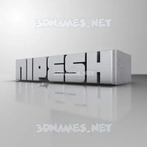 nipesh in White Metro style - 3D name wallpaper