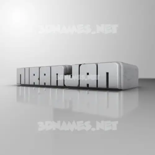 niranjan in White Metro style - 3D name wallpaper