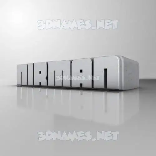 nirman in White Metro style - 3D name wallpaper