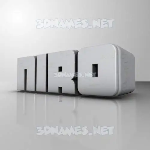 niro in White Metro style - 3D name wallpaper