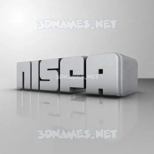 nisfa in White Metro style - 3D name wallpaper nisfa in White Metro style - 3D name wallpaper