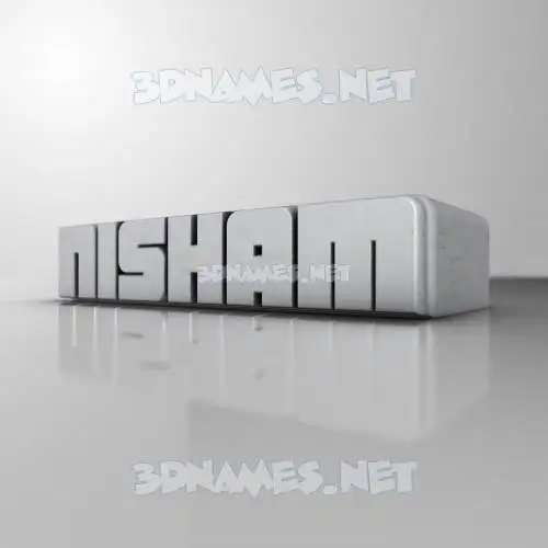nisham in White Metro style - 3D name wallpaper