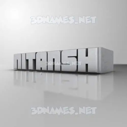 nitansh in White Metro style - 3D name wallpaper