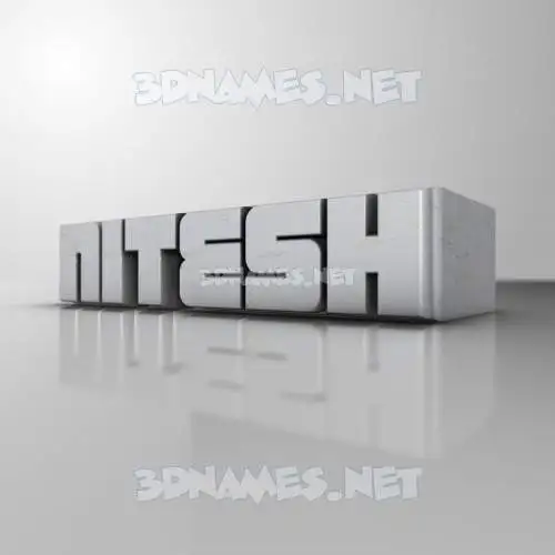 nitesh in White Metro style - 3D name wallpaper