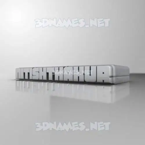 nitishthakur in White Metro style - 3D name wallpaper