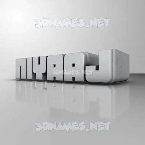 niyaaj in White Metro style - 3D name wallpaper