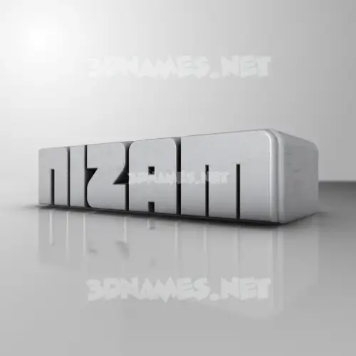 nizam in White Metro style - 3D name wallpaper