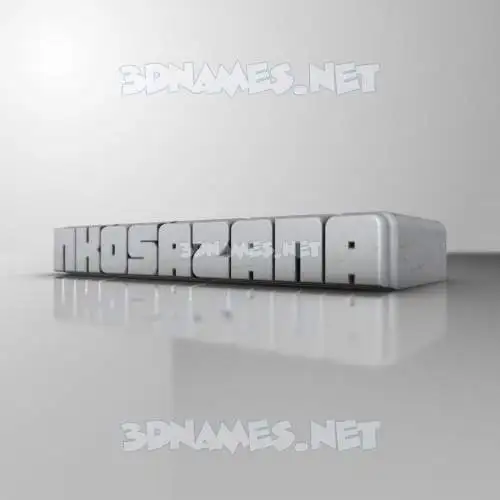 nkosazana in White Metro style - 3D name wallpaper nkosazana in White Metro style - 3D name wallpaper