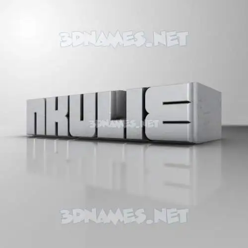 nkulie in White Metro style - 3D name wallpaper
