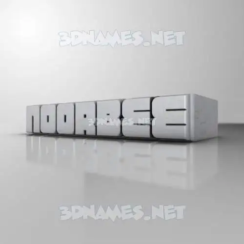 noorbee in White Metro style - 3D name wallpaper