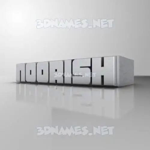 noorish in White Metro style - 3D name wallpaper