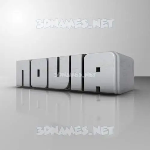 novia in White Metro style - 3D name wallpaper