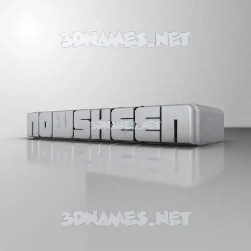 nowsheen in White Metro style - 3D name wallpaper nowsheen in White Metro style - 3D name wallpaper
