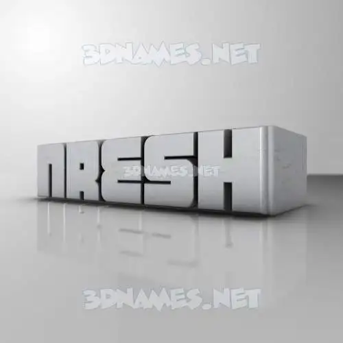 nresh in White Metro style - 3D name wallpaper nresh in White Metro style - 3D name wallpaper