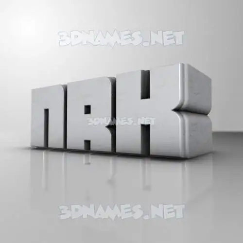 nrk in White Metro style - 3D name wallpaper