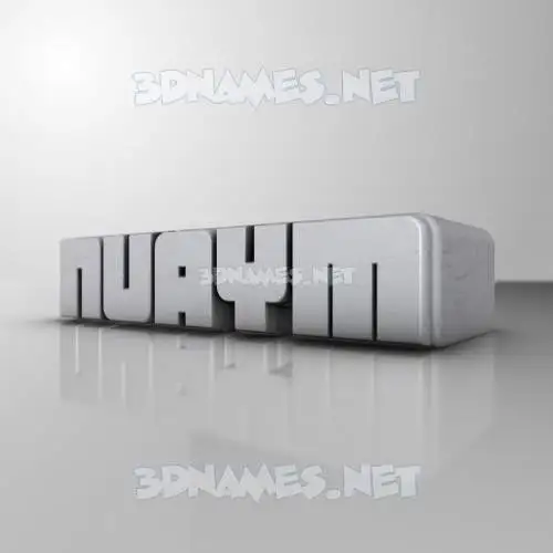 nuaym in White Metro style - 3D name wallpaper