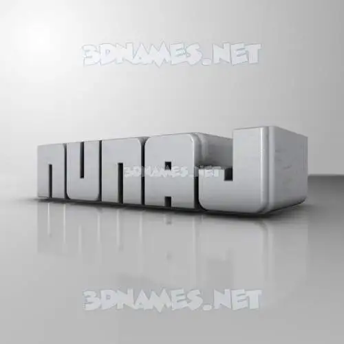 nunaj in White Metro style - 3D name wallpaper nunaj in White Metro style - 3D name wallpaper