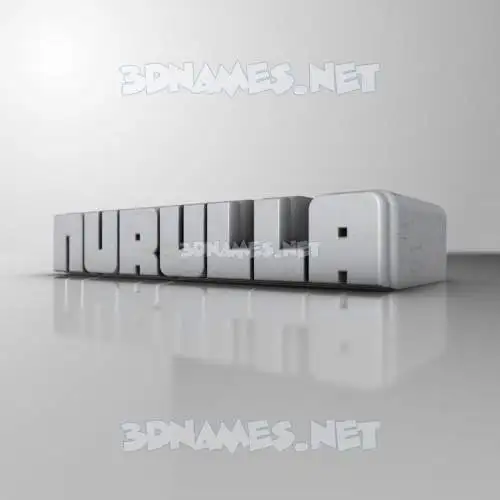 nurulla in White Metro style - 3D name wallpaper