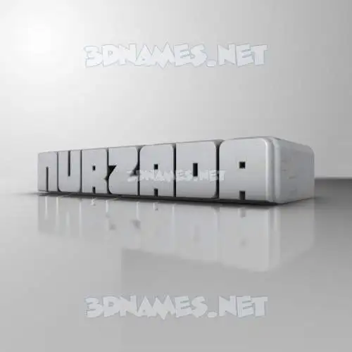 nurzada in White Metro style - 3D name wallpaper