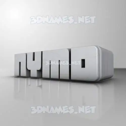 nymd in White Metro style - 3D name wallpaper