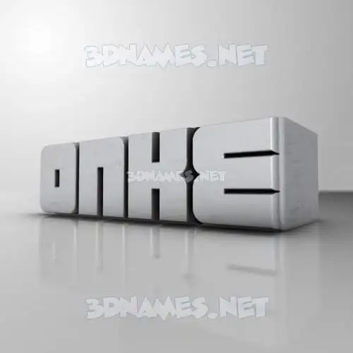 onke in White Metro style - 3D name wallpaper