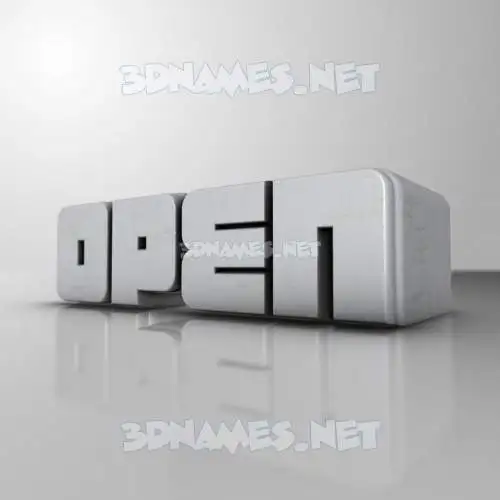 open in White Metro style - 3D name wallpaper