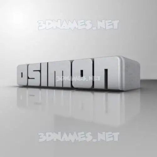 osimon in White Metro style - 3D name wallpaper