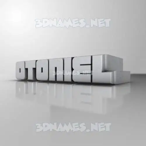 otoniel in White Metro style - 3D name wallpaper